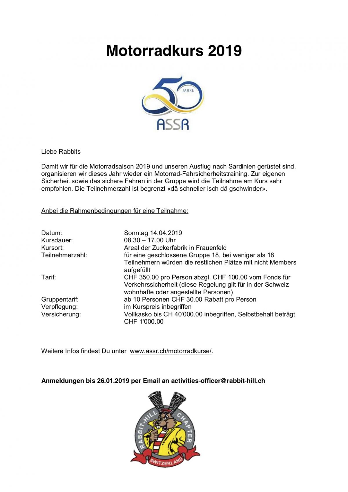 Fahrsicherheitstraining 2019