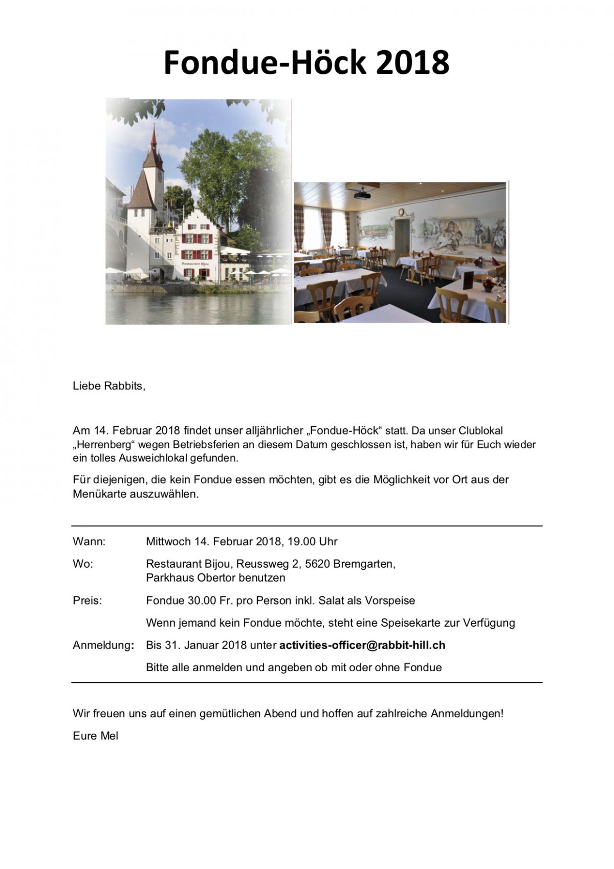 Fondue-Höck 2018