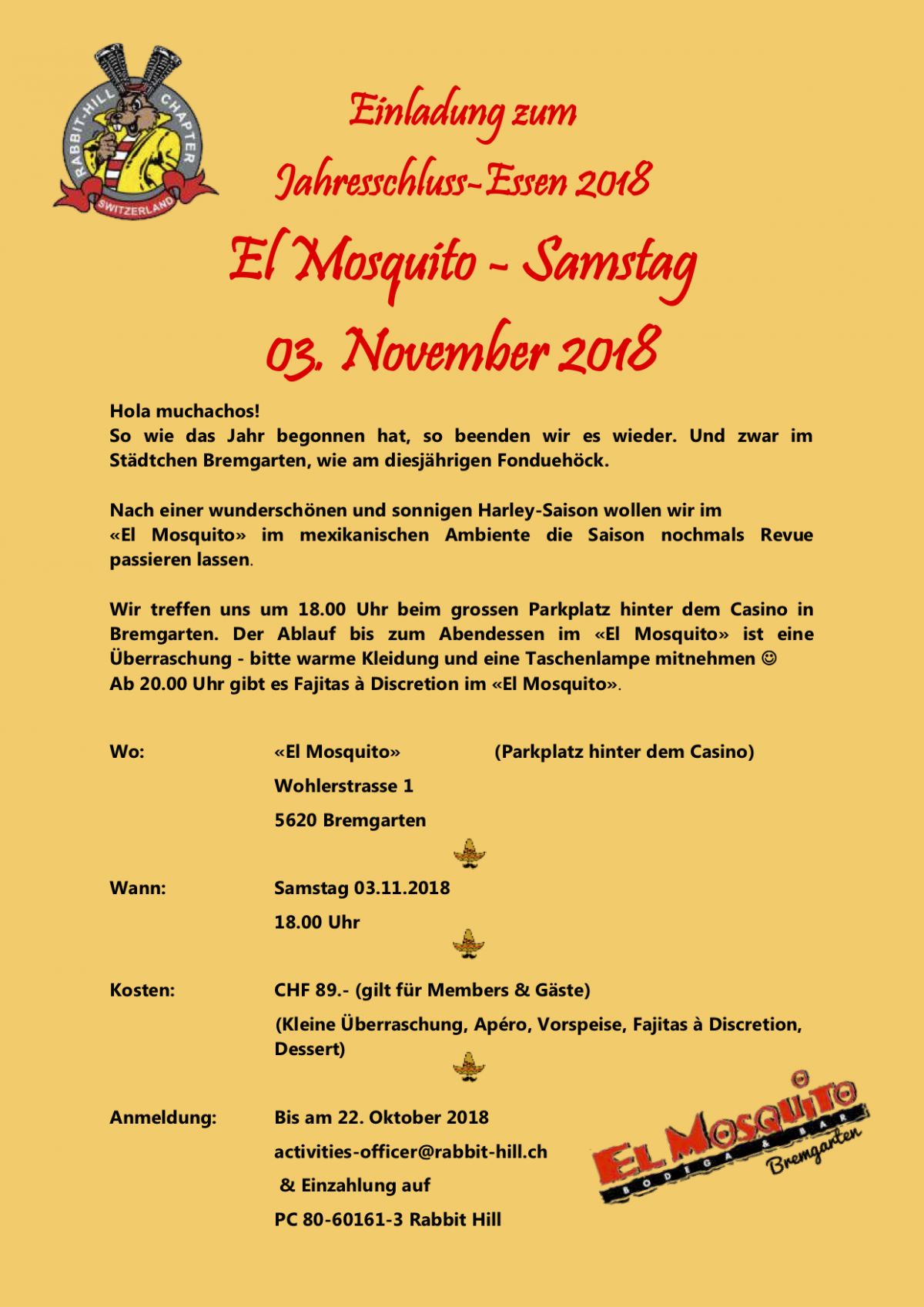 Jahresabschlussessen 2018