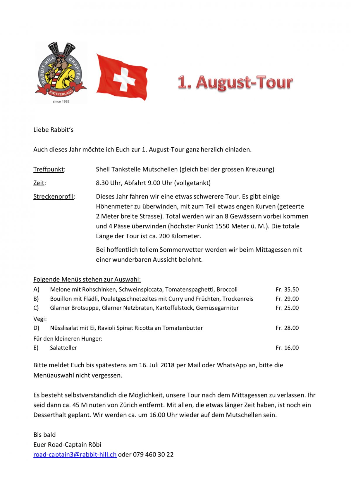 1. August-Tour 2018
