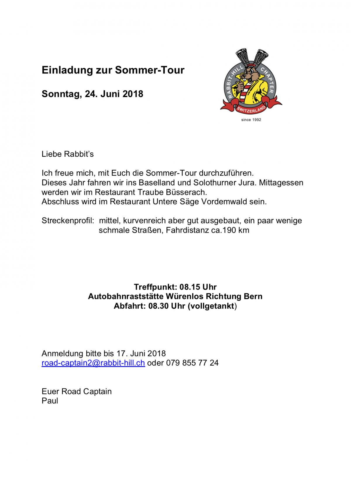 Sommertour 2018
